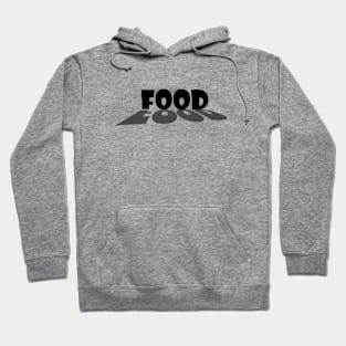 Word Food In Black With Shadow Hoodie